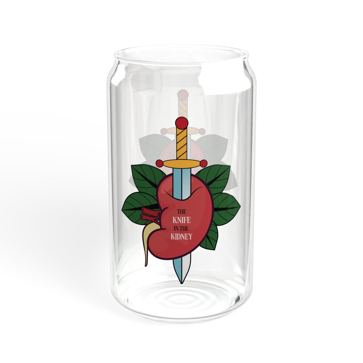 Knife In The Kidney Sipper Glass