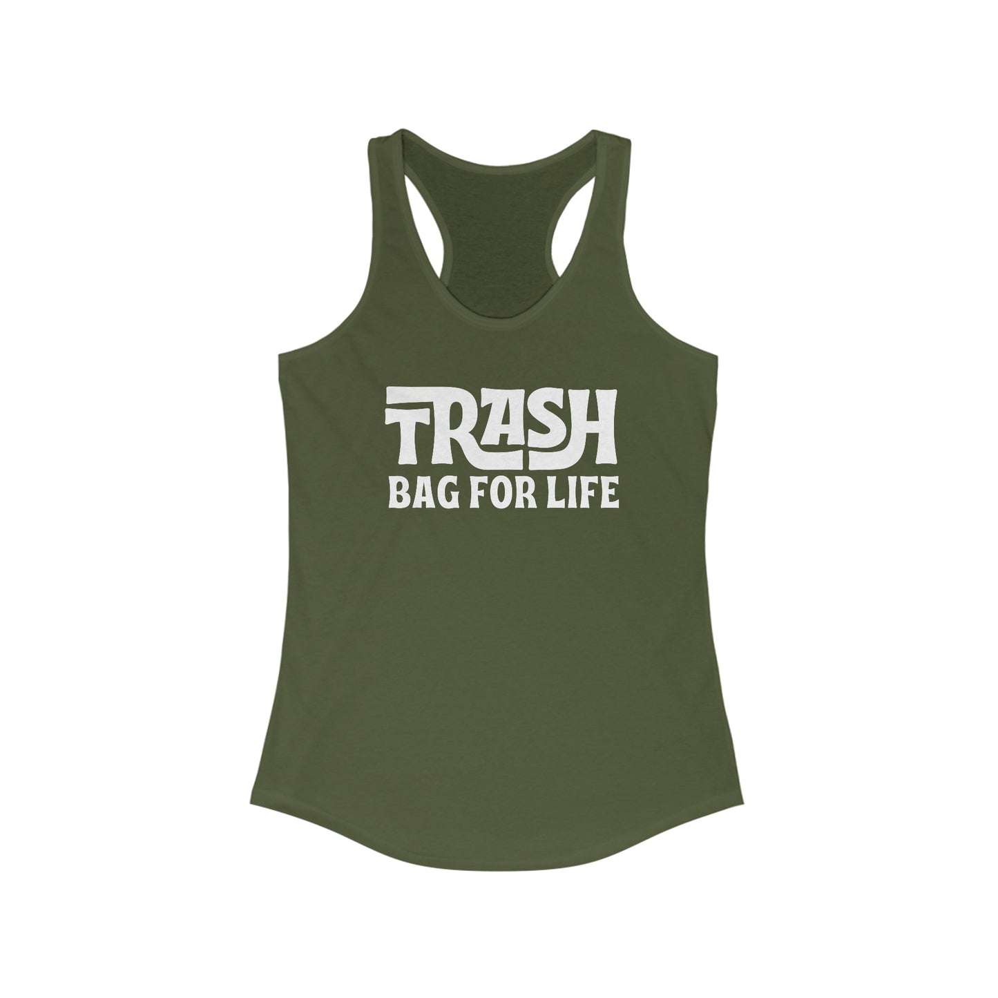 Trash Bag For Life (Neutrals) Women's Racerback Tank