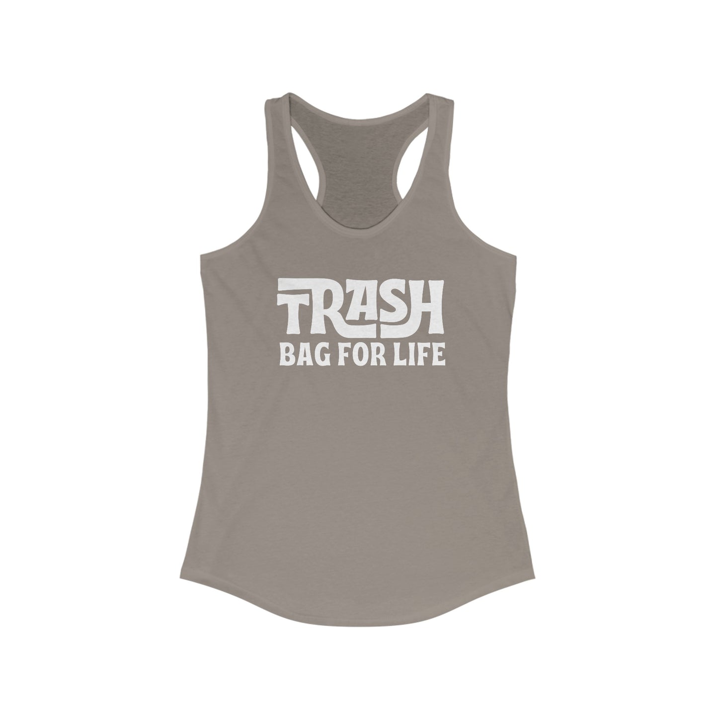 Trash Bag For Life (Neutrals) Women's Racerback Tank