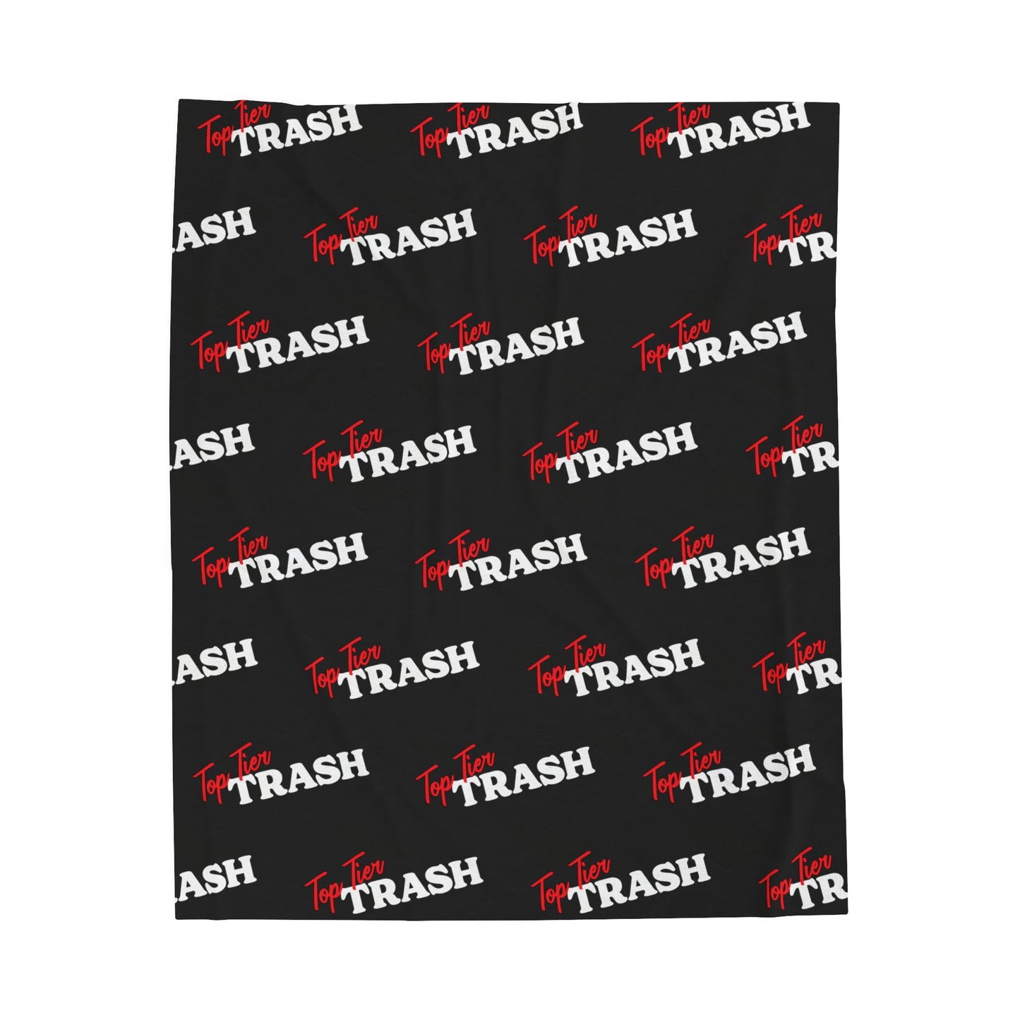 Top Tier Trash Velveteen Plush Blanket