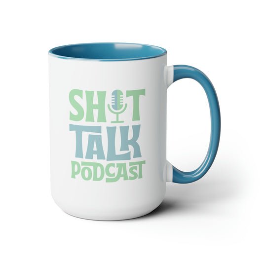 Shit Talk Podcast Logo Mug (Mint/Blue)