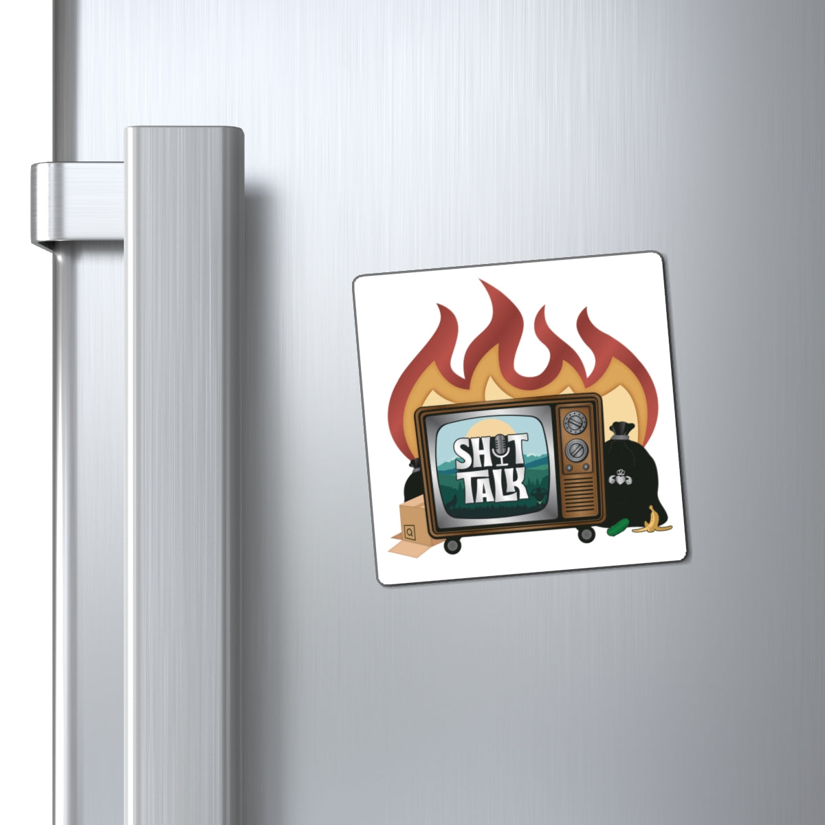 Shit Talk Metallic Logo Magnet