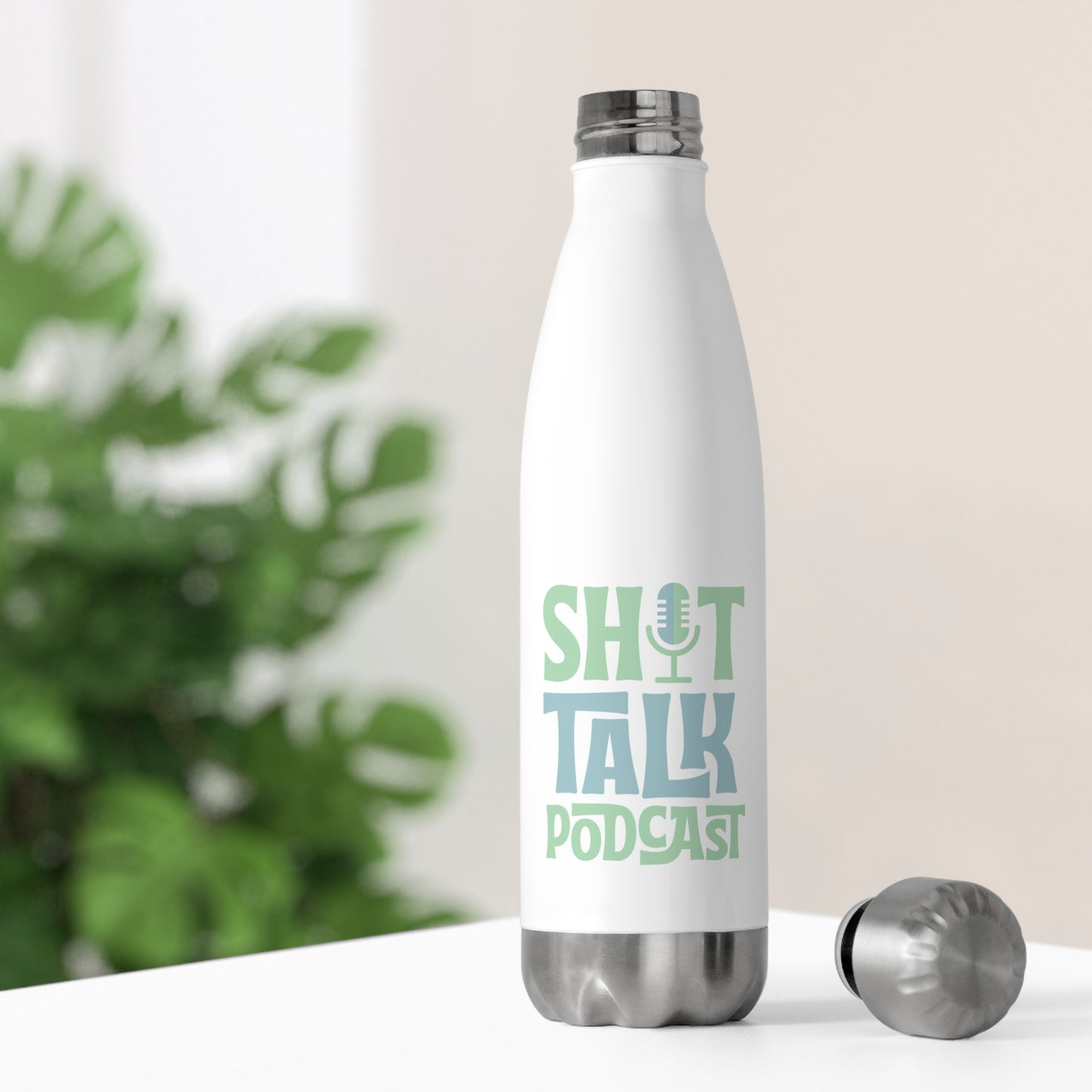 Shit Talk Podcast Water Bottle - Mint/Blue