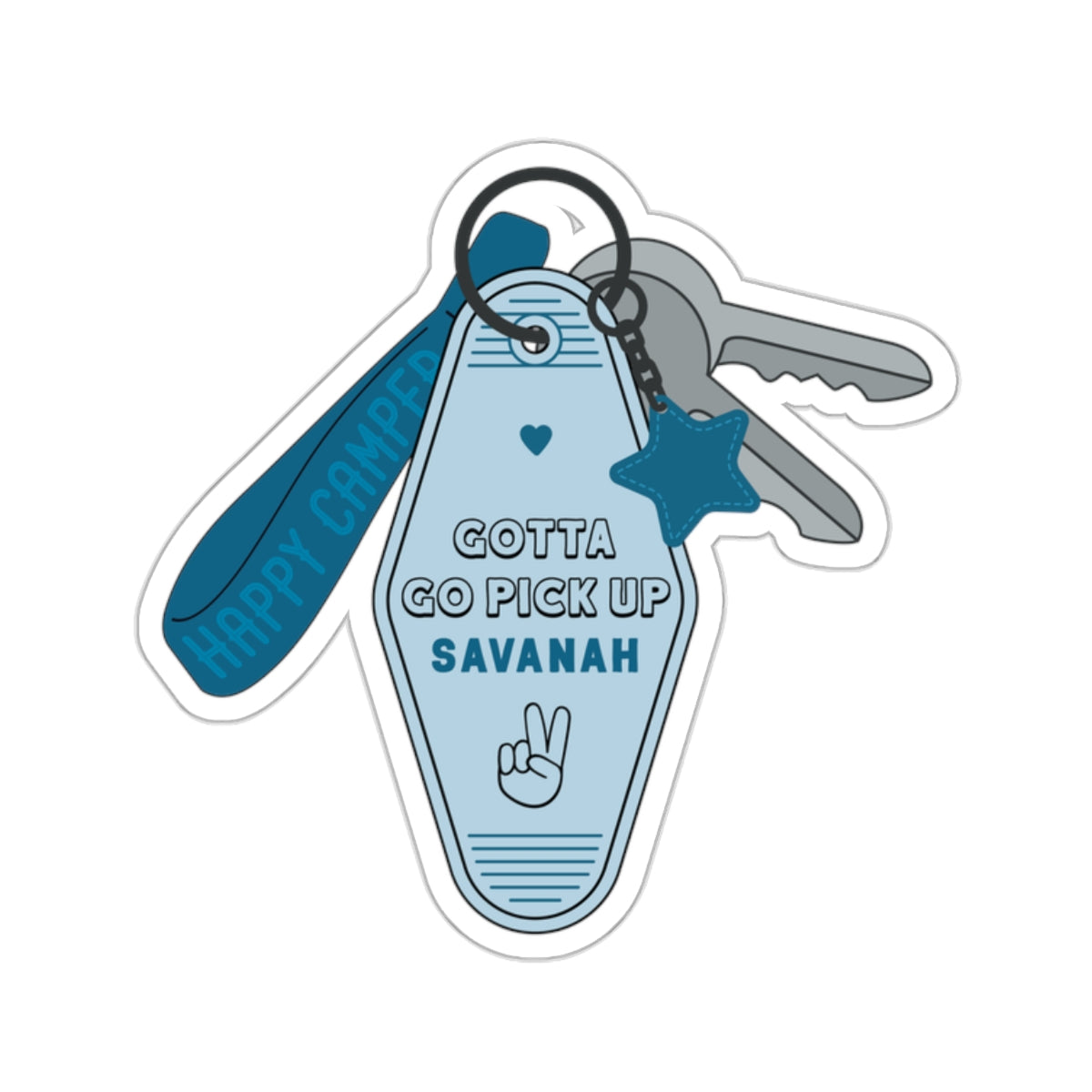 Gotta Go Pick Up Savanah Sticker (Blue)