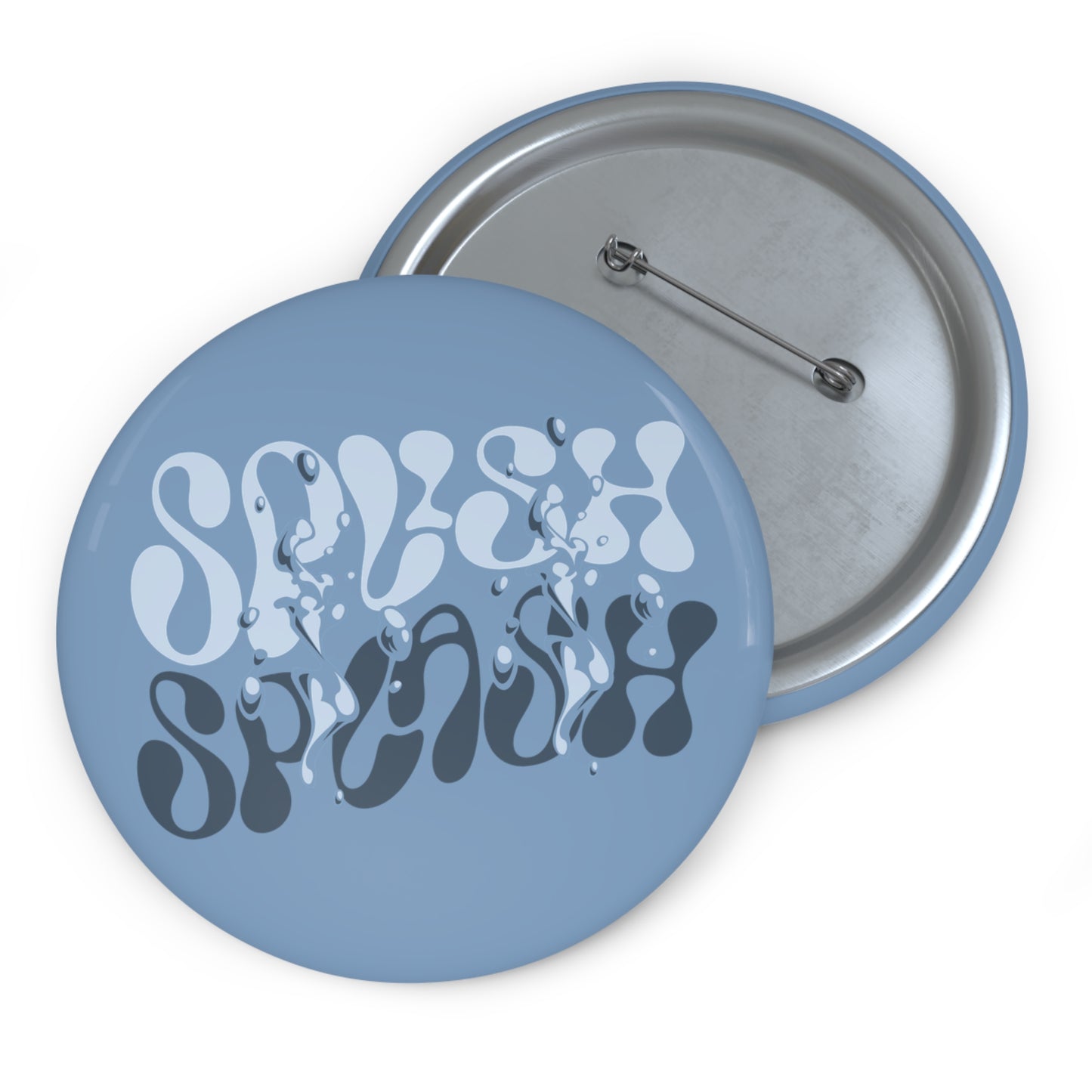 Splish Splash Wavy Button Pin