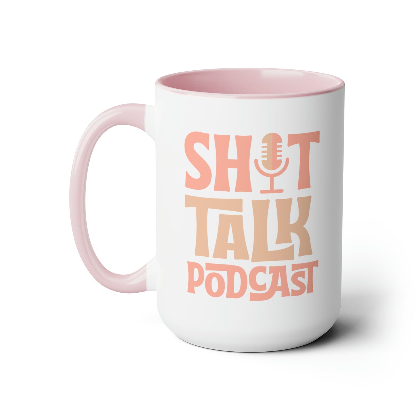 Shit Talk Podcast Logo Mug (Peach/Pink)