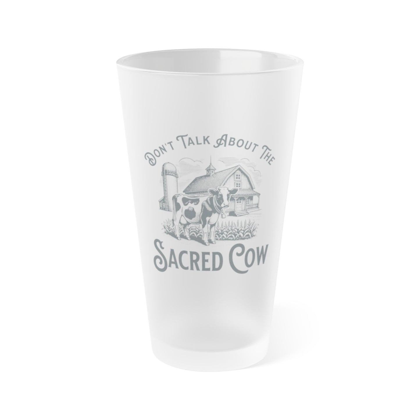 Sacred Cow Frosted Pint Glass