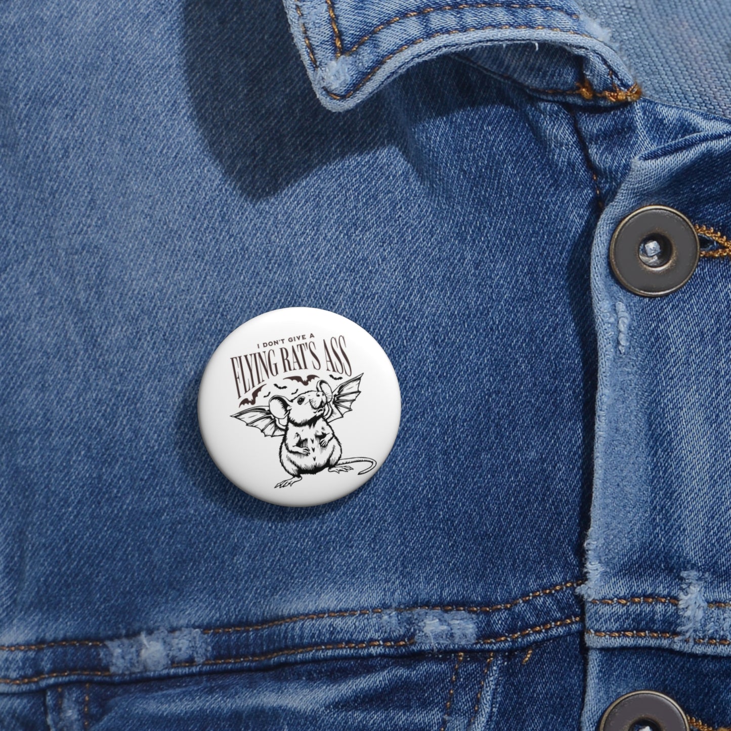 Flying Rat's Ass Button Pin