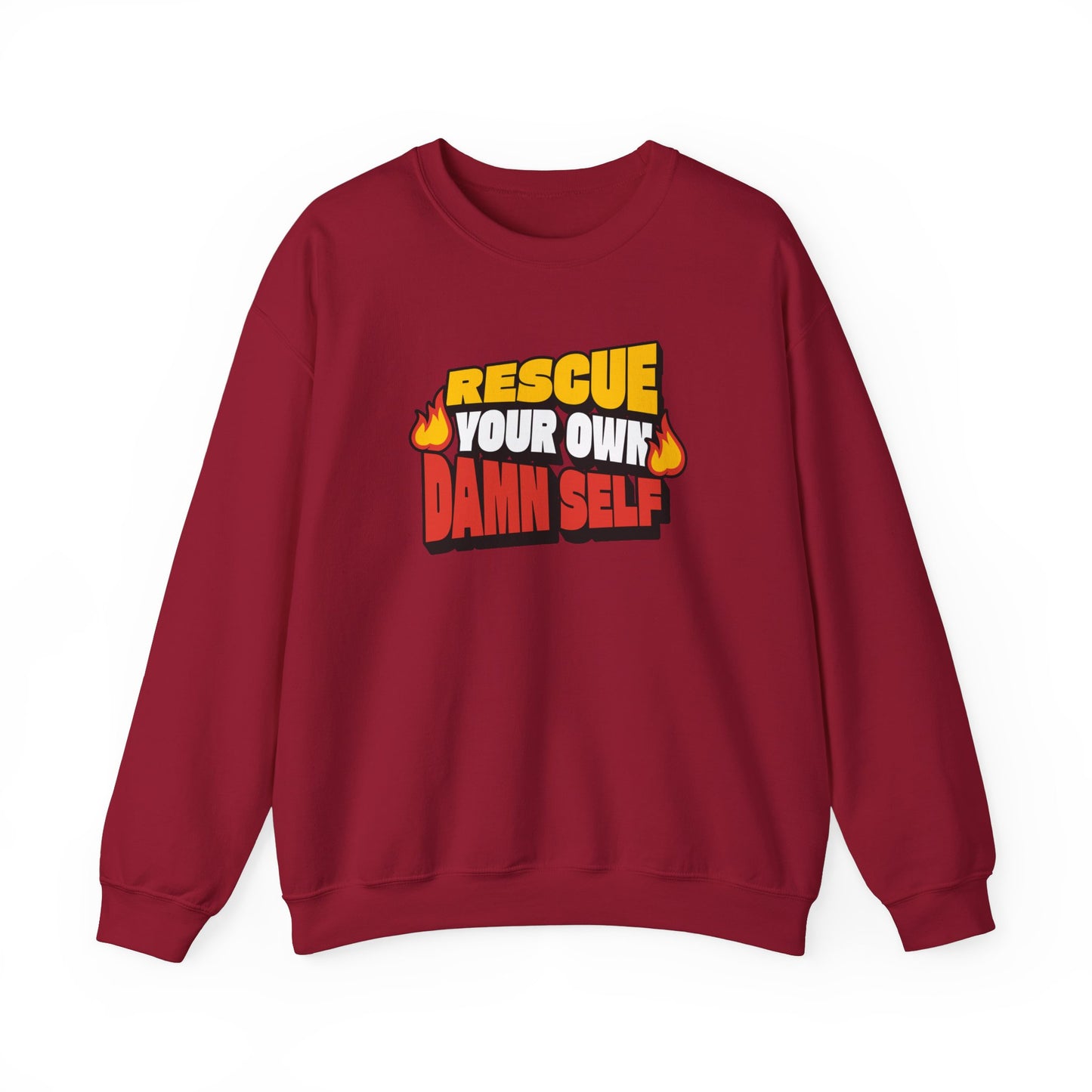 Rescue Your Own Damn Self Crewneck (Color)