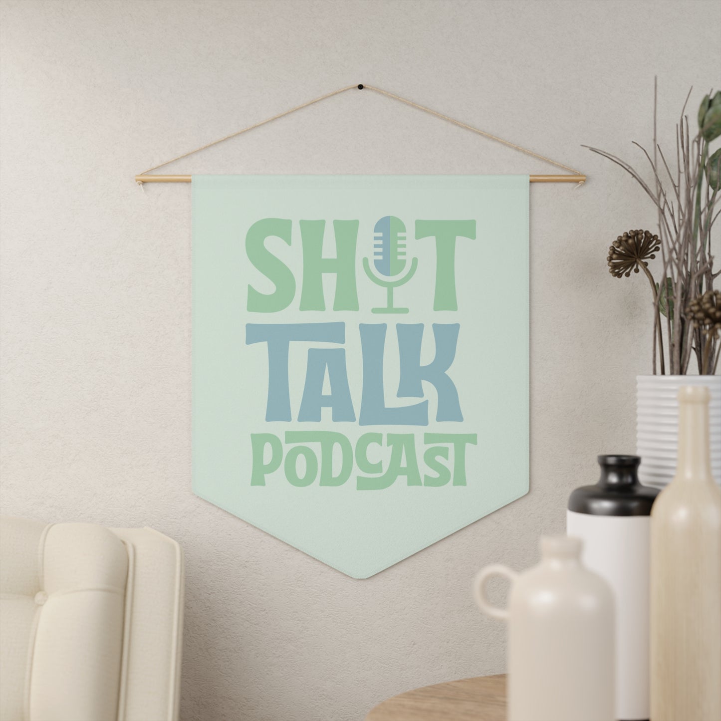 Shit Talk Podcast Wall Pennant