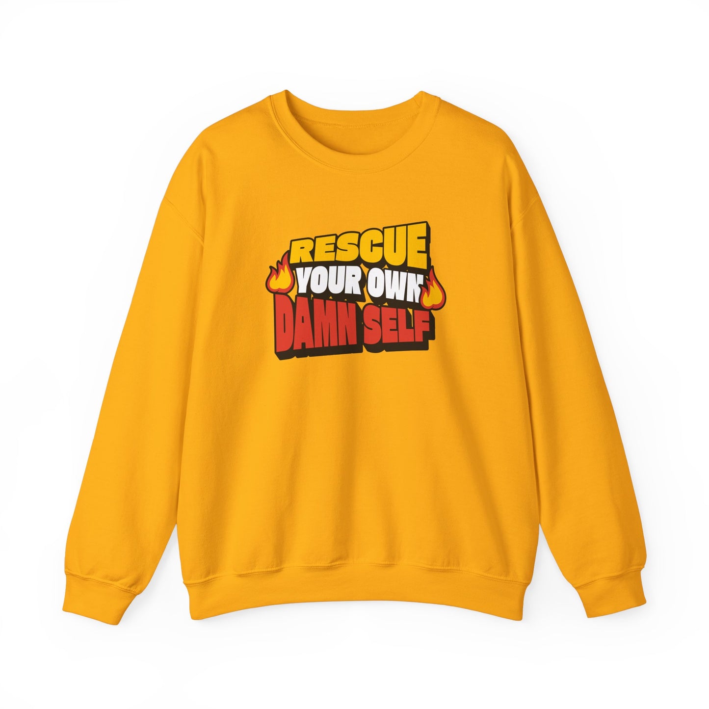 Rescue Your Own Damn Self Crewneck (Color)