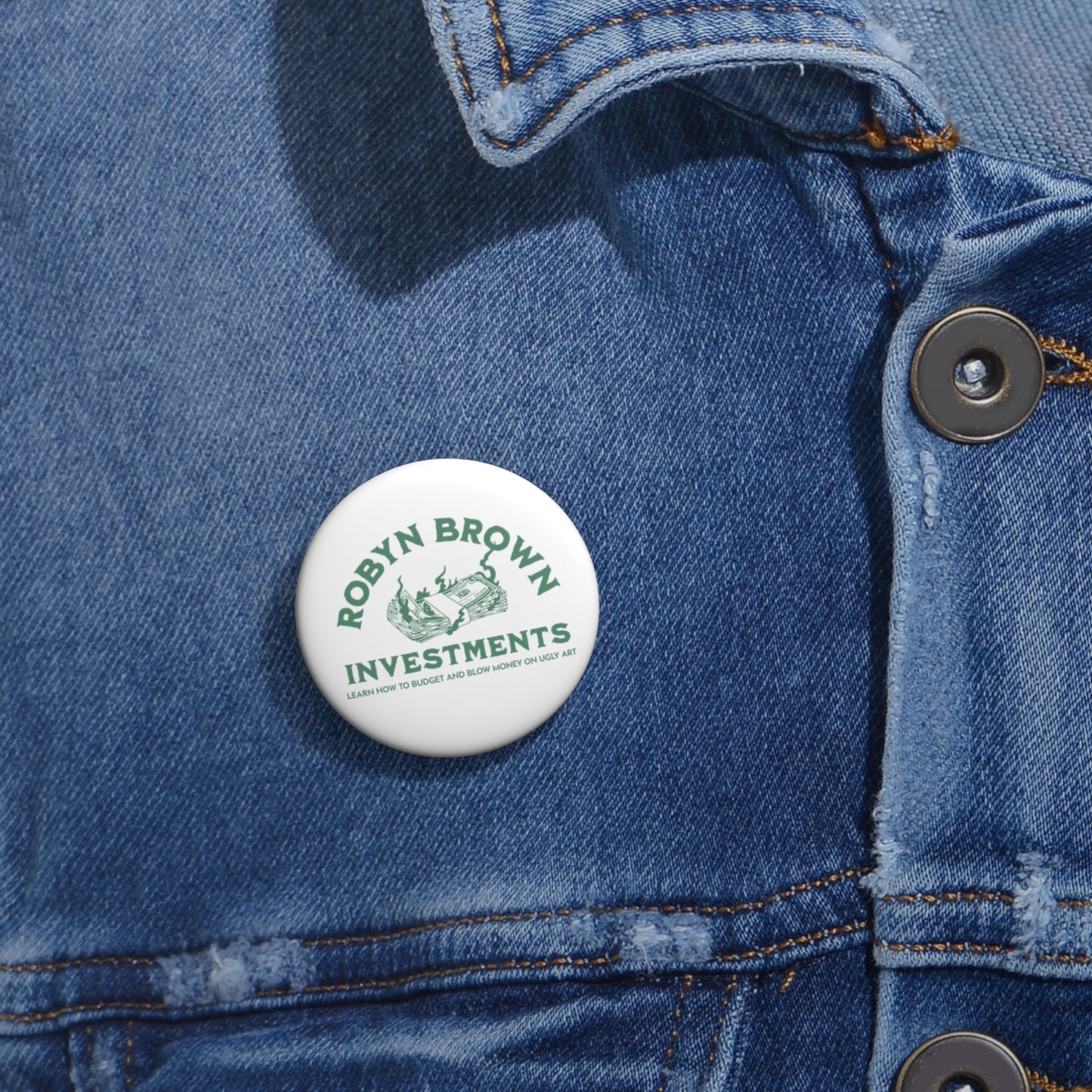 Robyn Brown Investments Button Pin