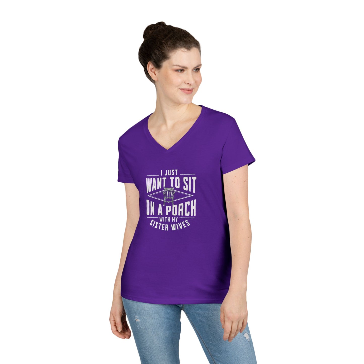 Sister Wives Porch Women's V-Neck T-shirt