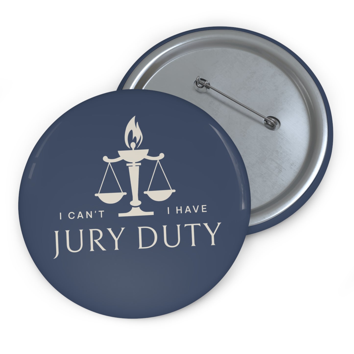 Jury Duty Button Pin