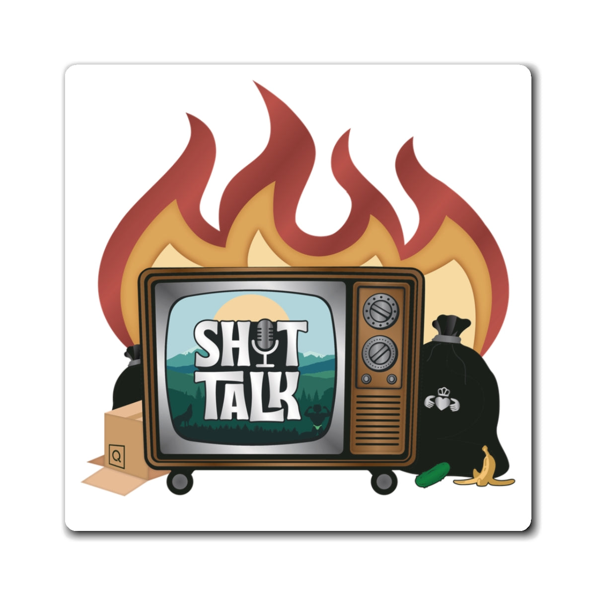 Shit Talk Metallic Logo Magnet