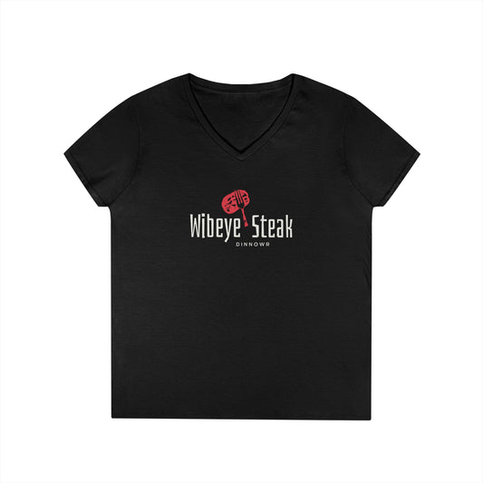 Wibeye Steak Dinnowr Women's V-Neck T-shirt