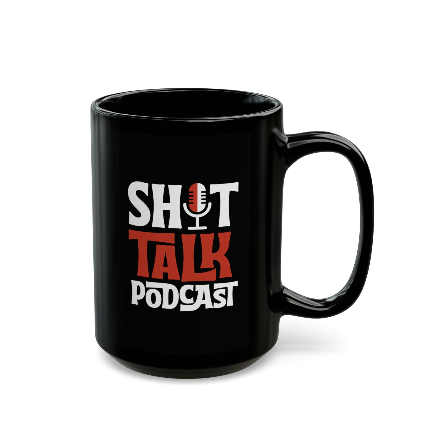 Shit Talk Podcast Logo Mug (Black/Red)