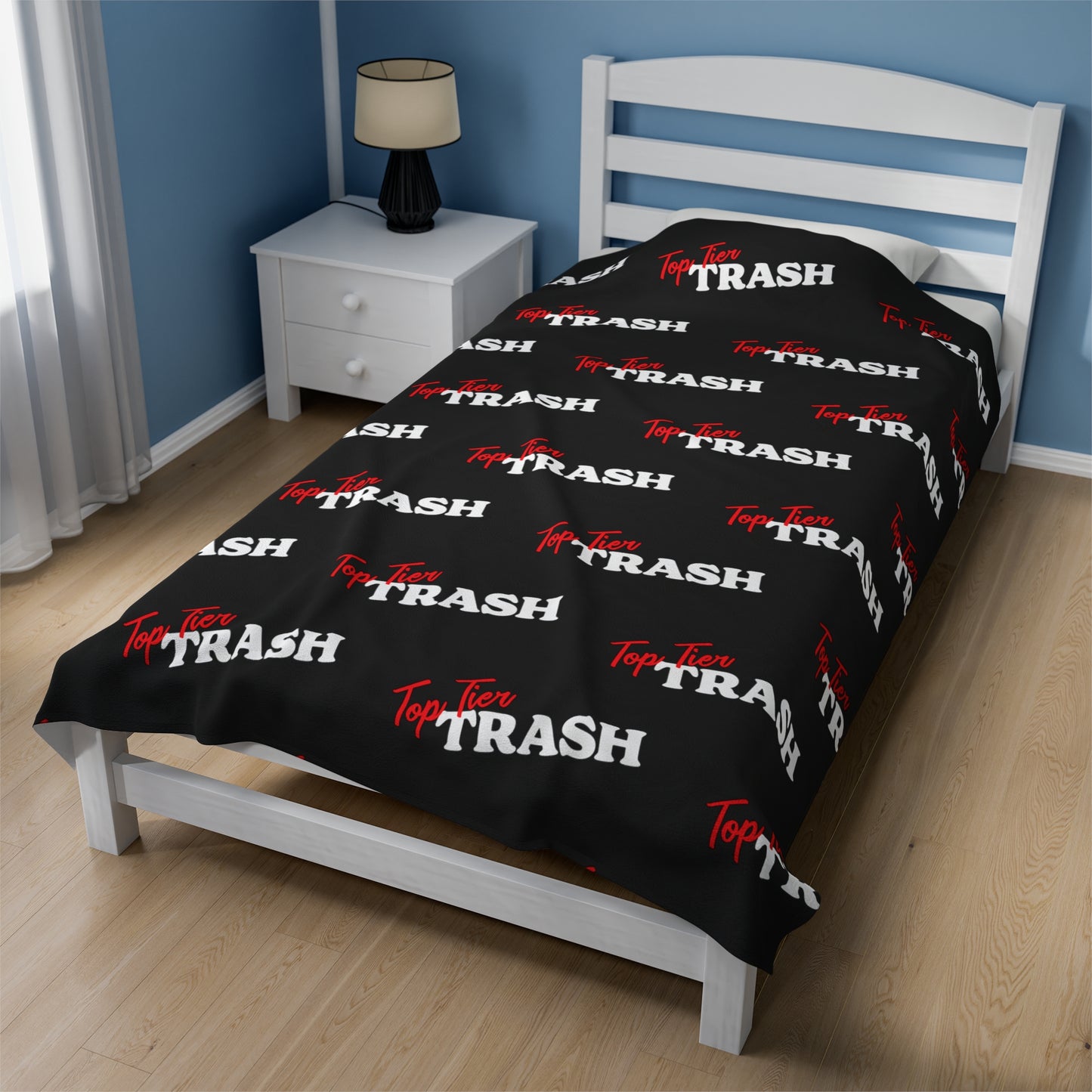 Top Tier Trash Velveteen Plush Blanket