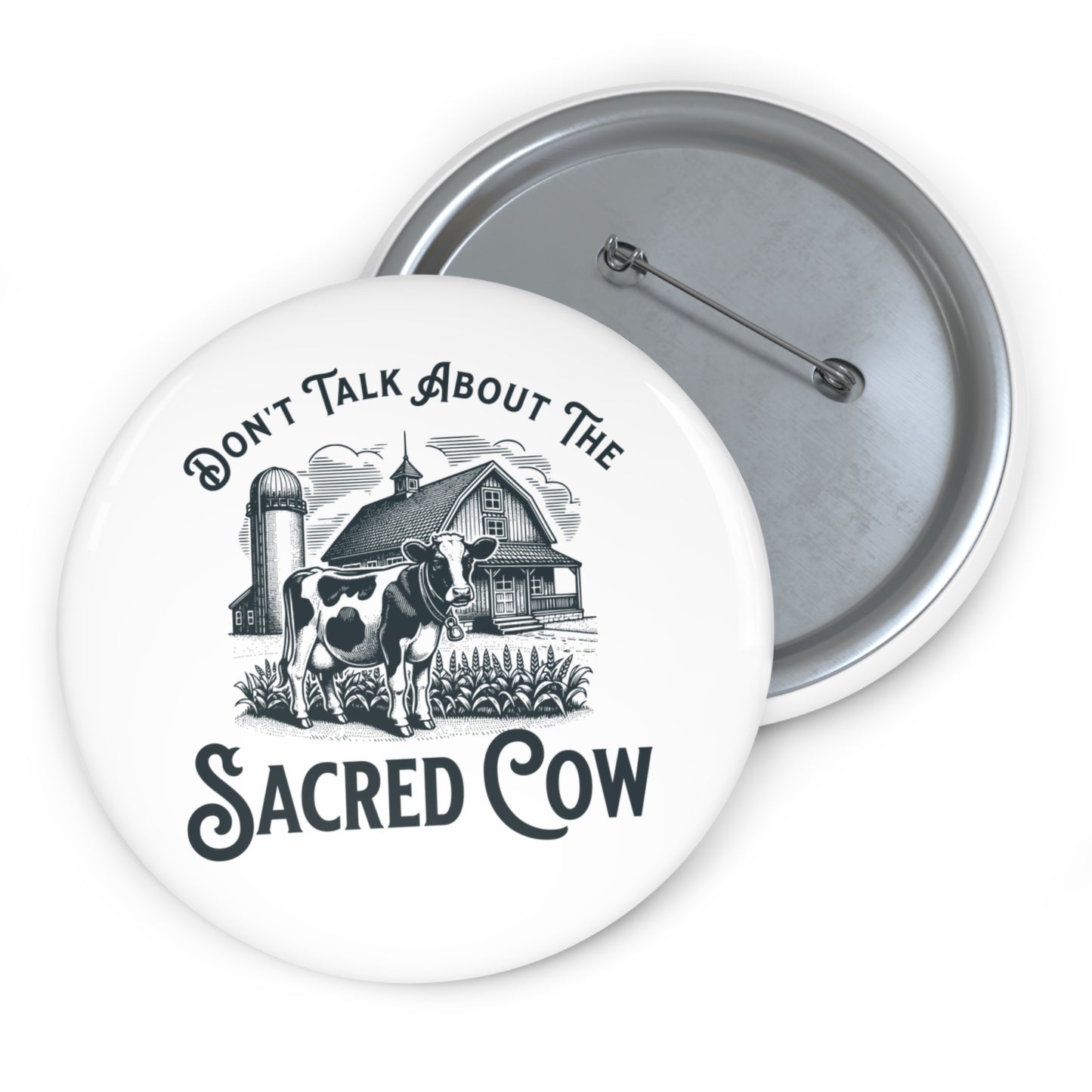 Sacred Cow Button Pin