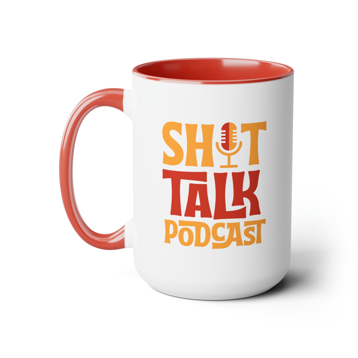 Shit Talk Podcast Logo Mug (Red/Orange)