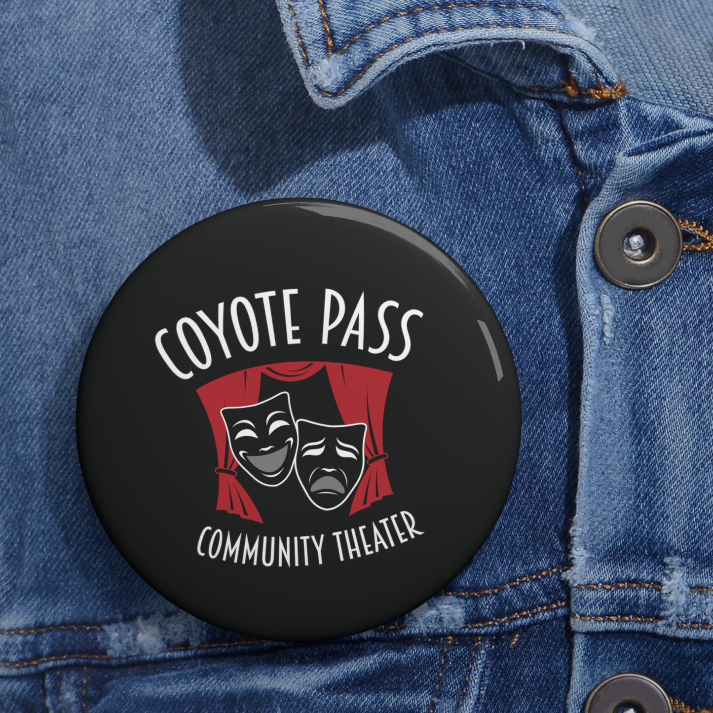 Coyote Pass Community Theater Button Pin