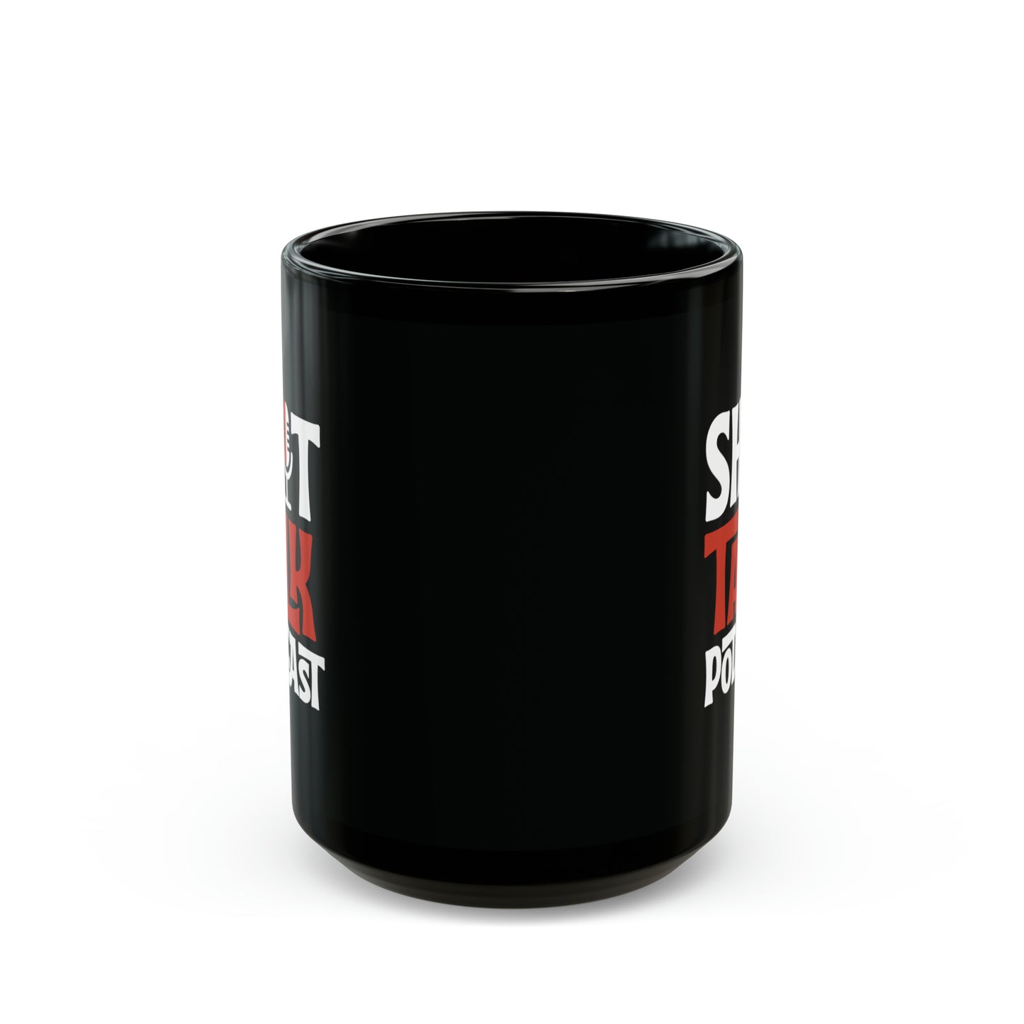 Shit Talk Podcast Logo Mug (Black/Red)