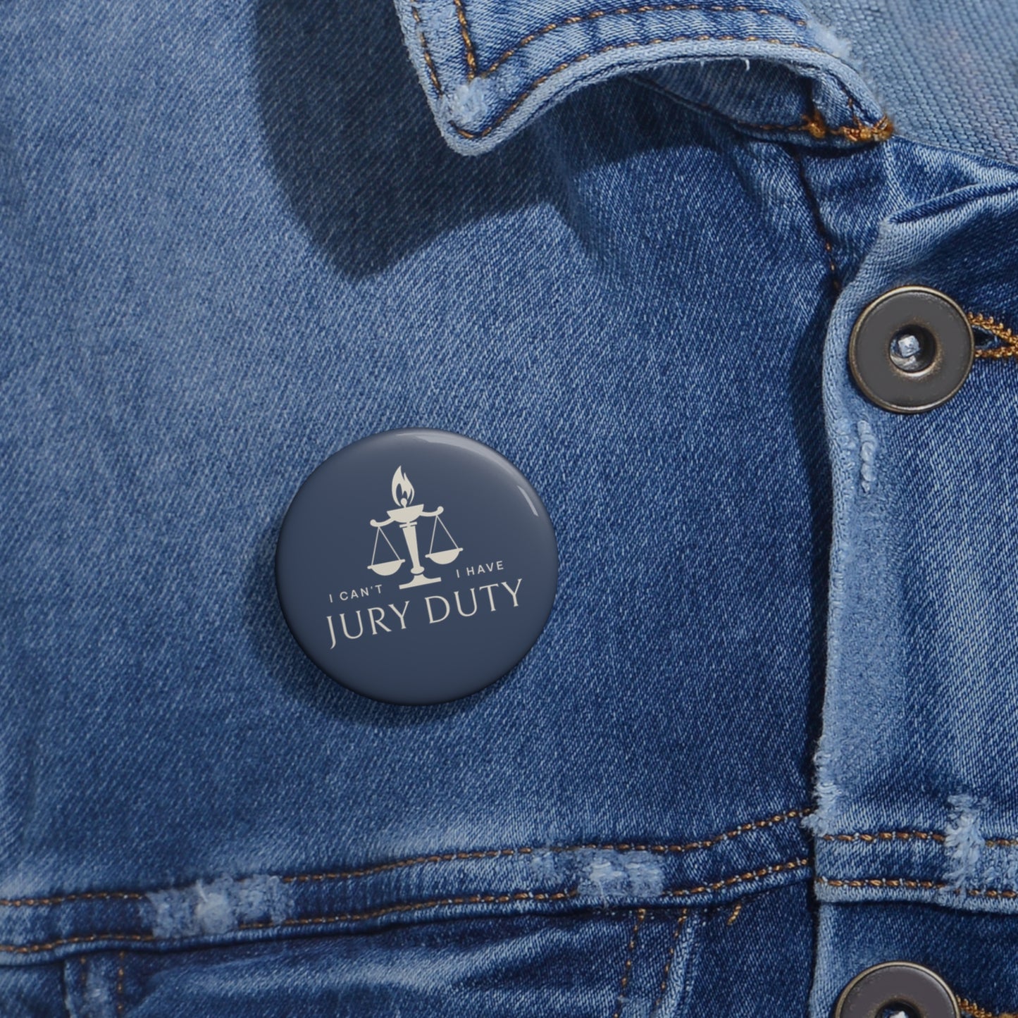 Jury Duty Button Pin