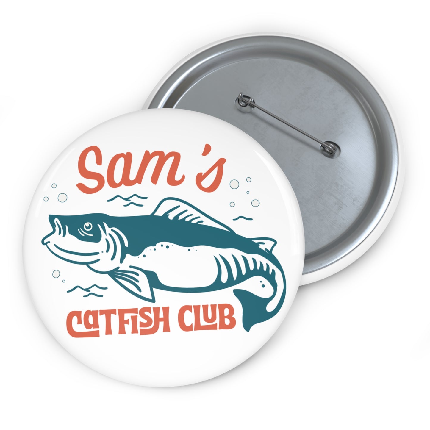 Sam's Catfish Club Button Pin