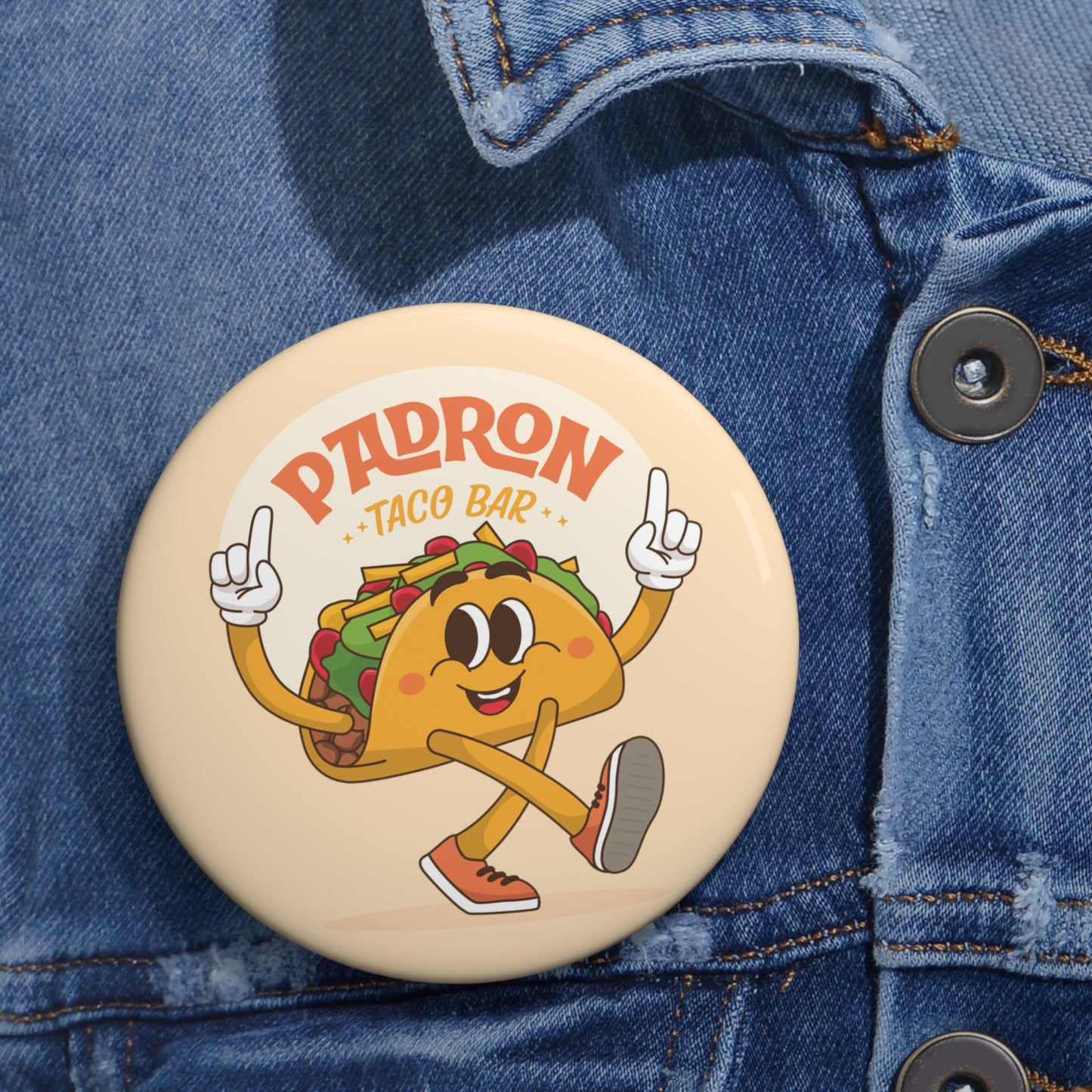 Padron Taco Button Pin