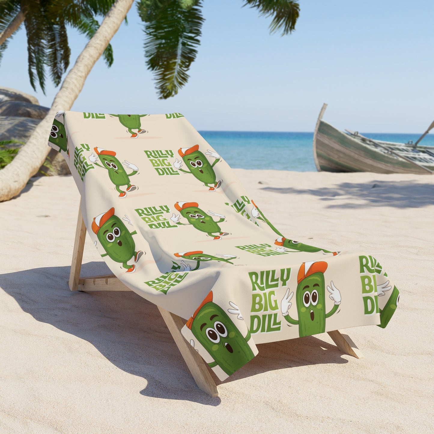 Rilly Big Dill Dude Beach Towel