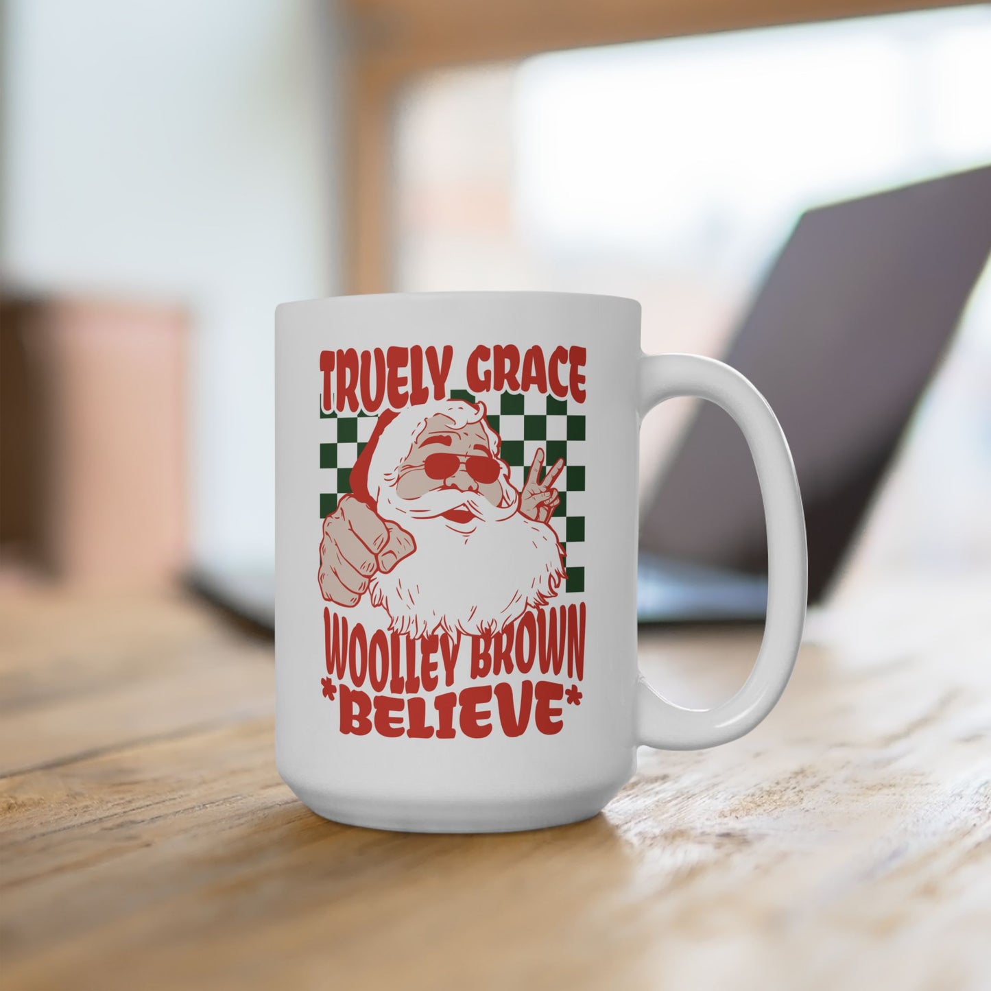 Truely Grace Woolley Brown Believe Retro Mug