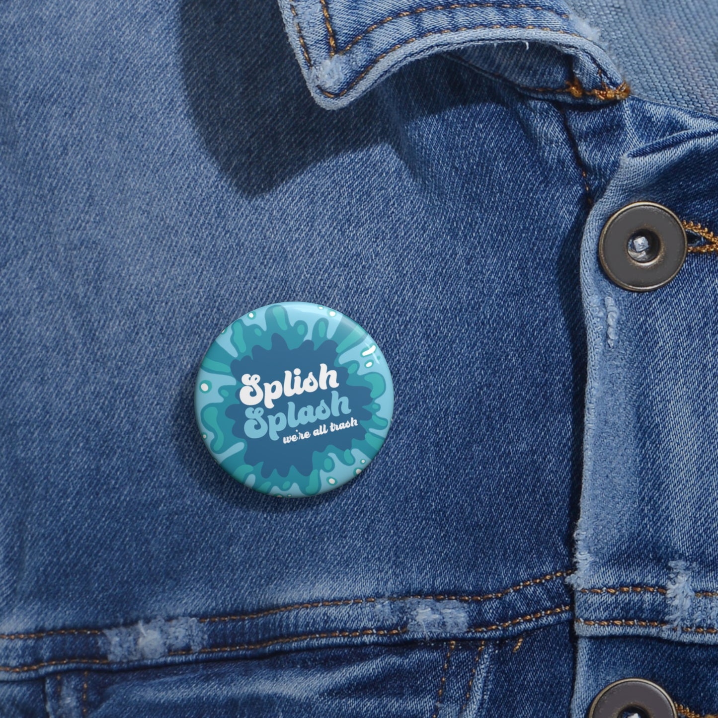 Splish Splash Button Pin