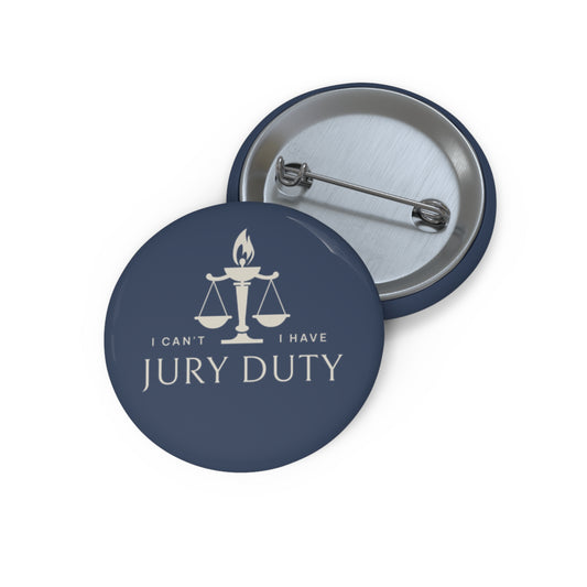 Jury Duty Button Pin