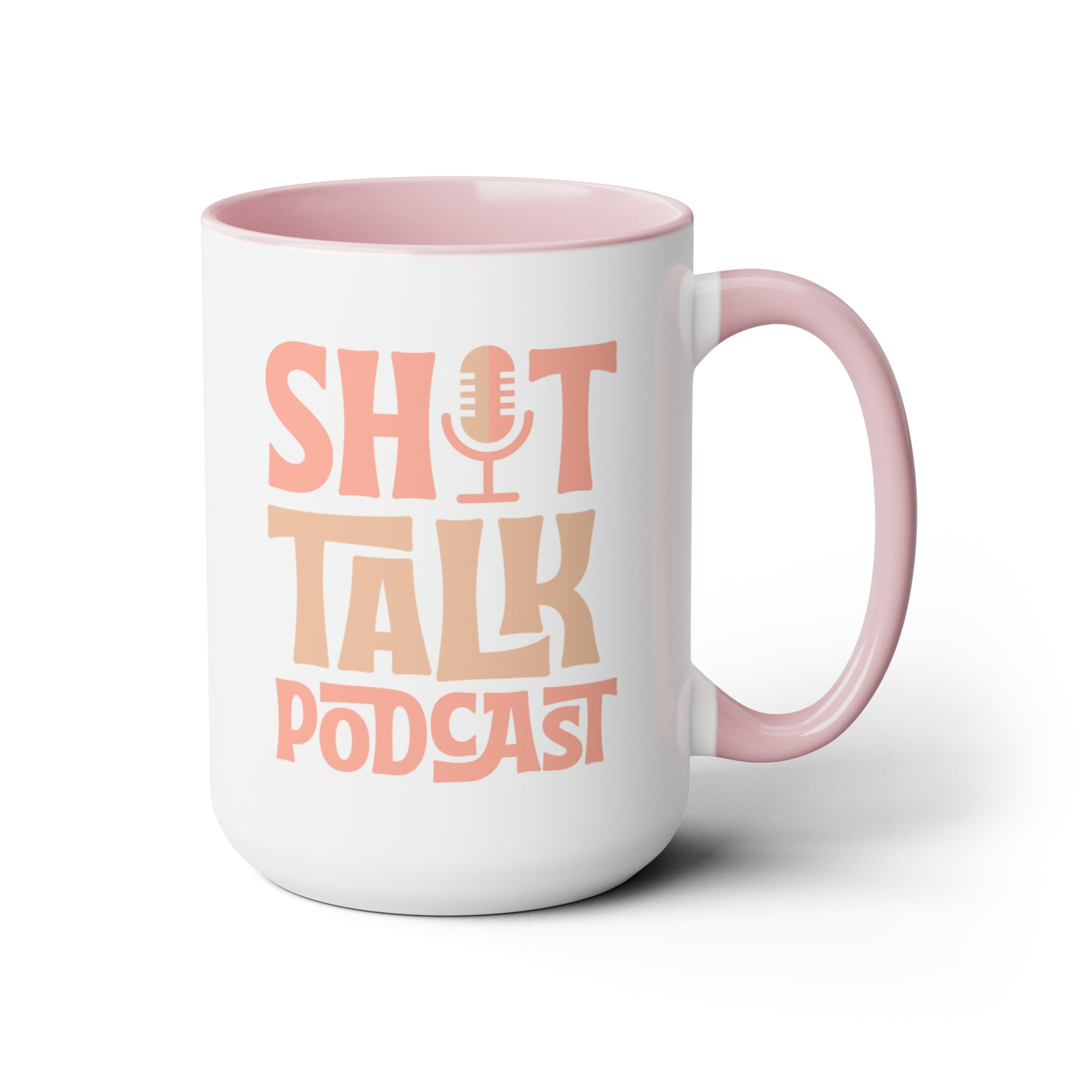 Shit Talk Podcast Logo Mug (Peach/Pink)