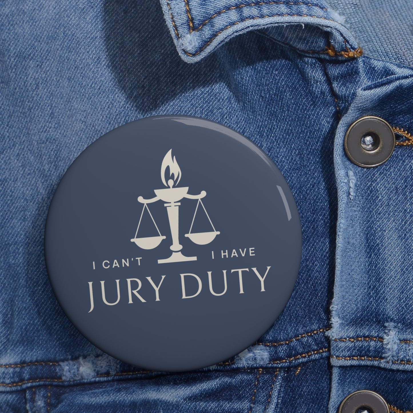 Jury Duty Button Pin