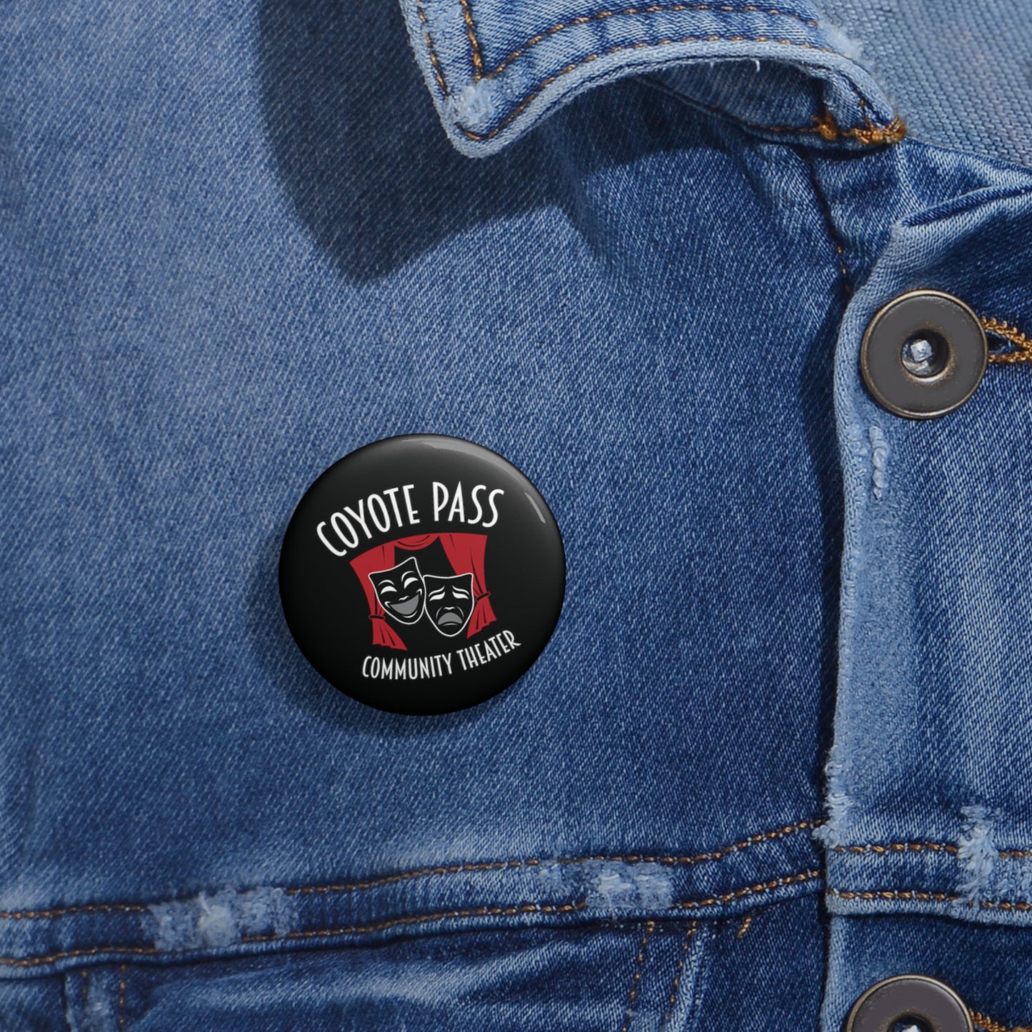 Coyote Pass Community Theater Button Pin