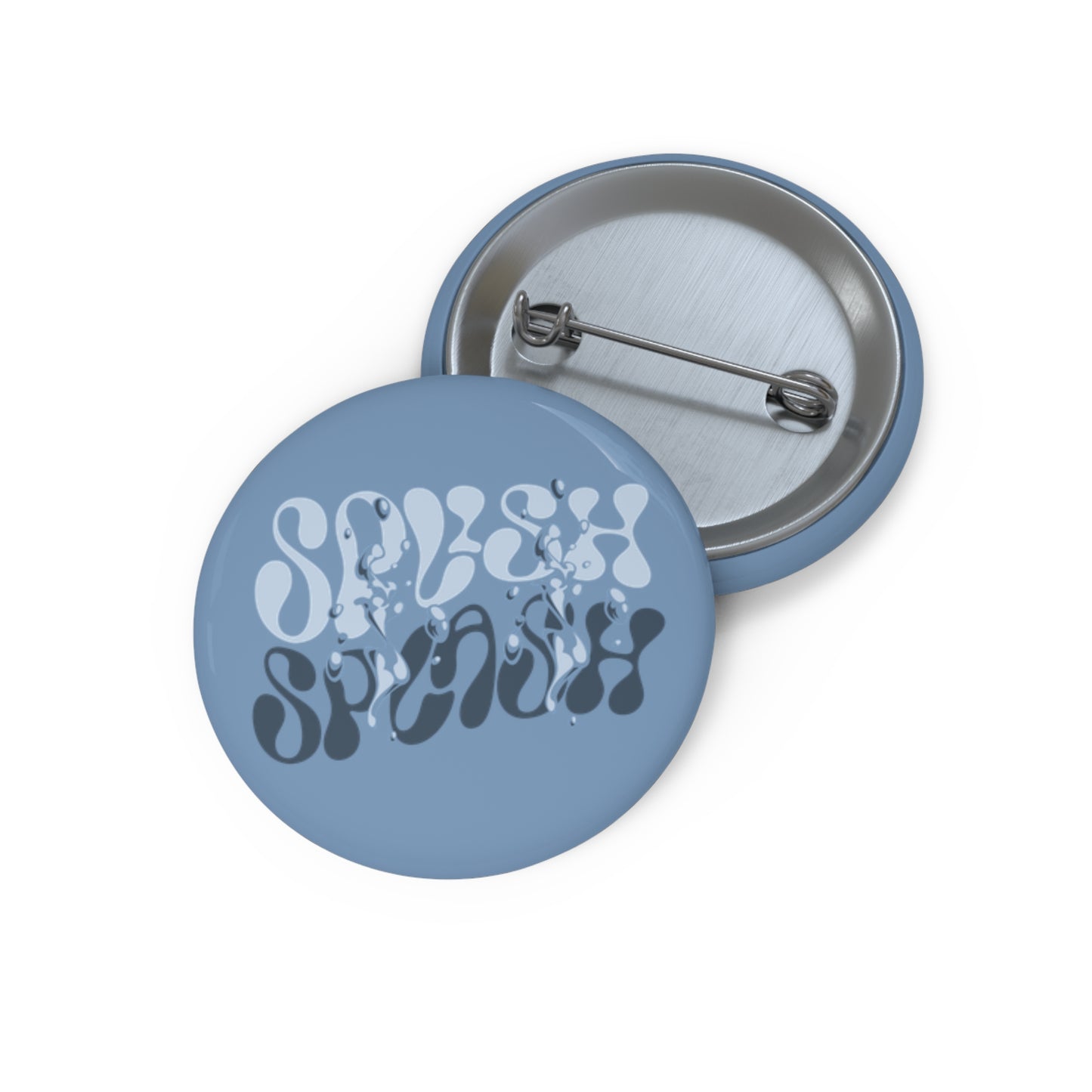 Splish Splash Wavy Button Pin