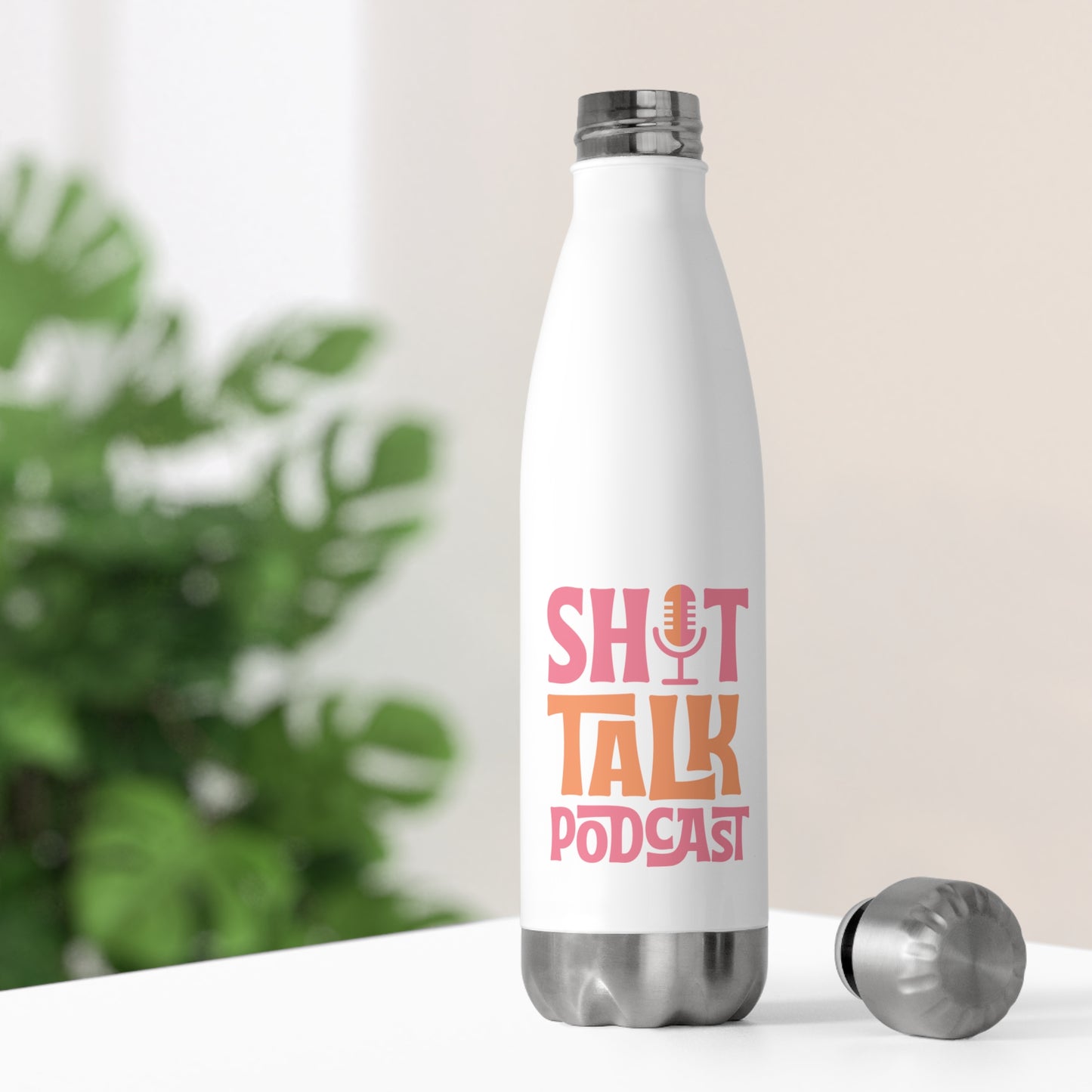 Shit Talk Podcast Water Bottle - Pink/Orange