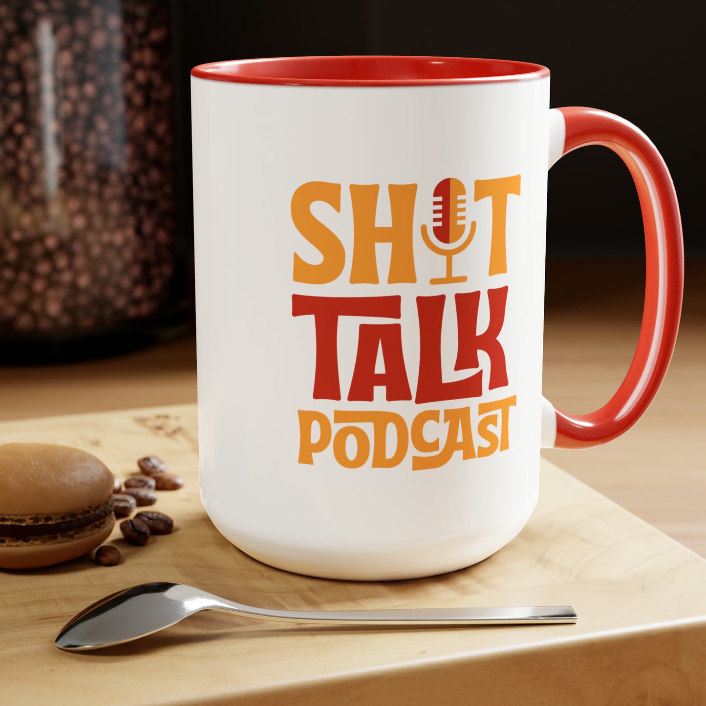 Shit Talk Podcast Logo Mug (Red/Orange)