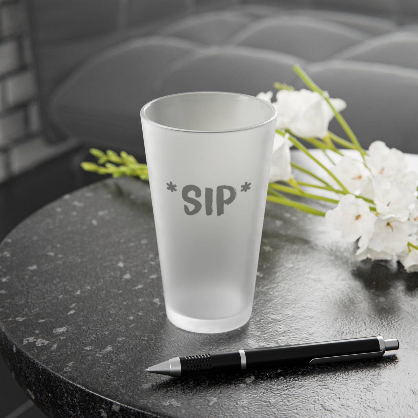 SIP Frosted Pint Glass