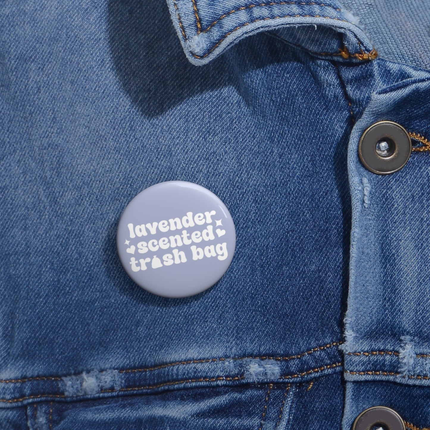 Lavender Scented Trash Bag Button Pin