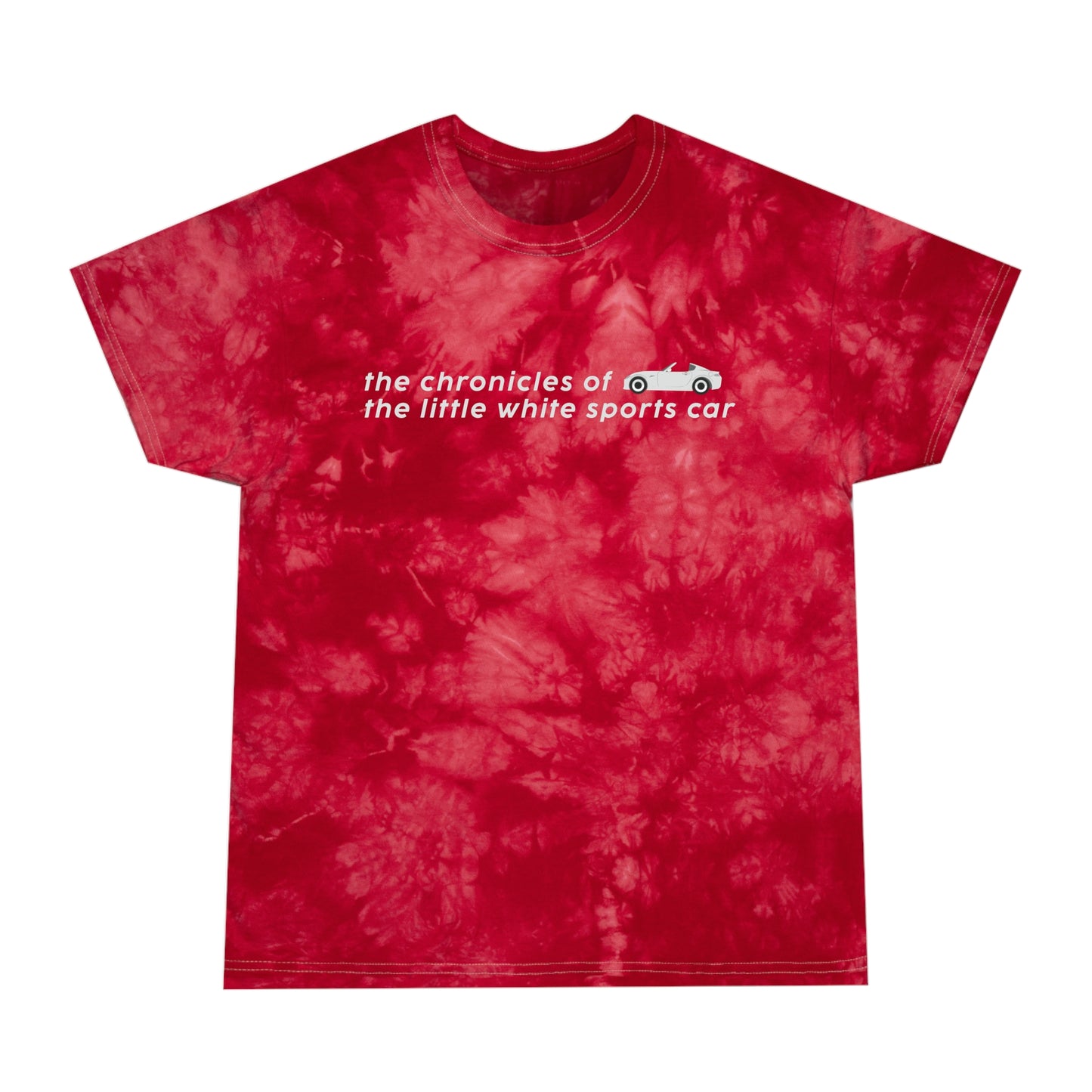 Little White Sports Car Tie-Dye T-Shirt