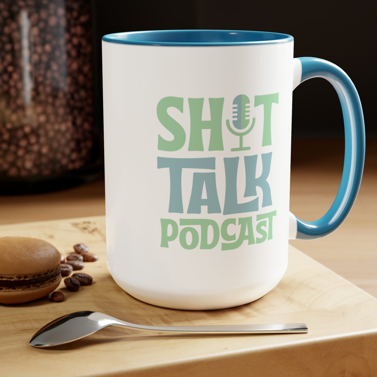 Shit Talk Podcast Logo Mug (Mint/Blue)