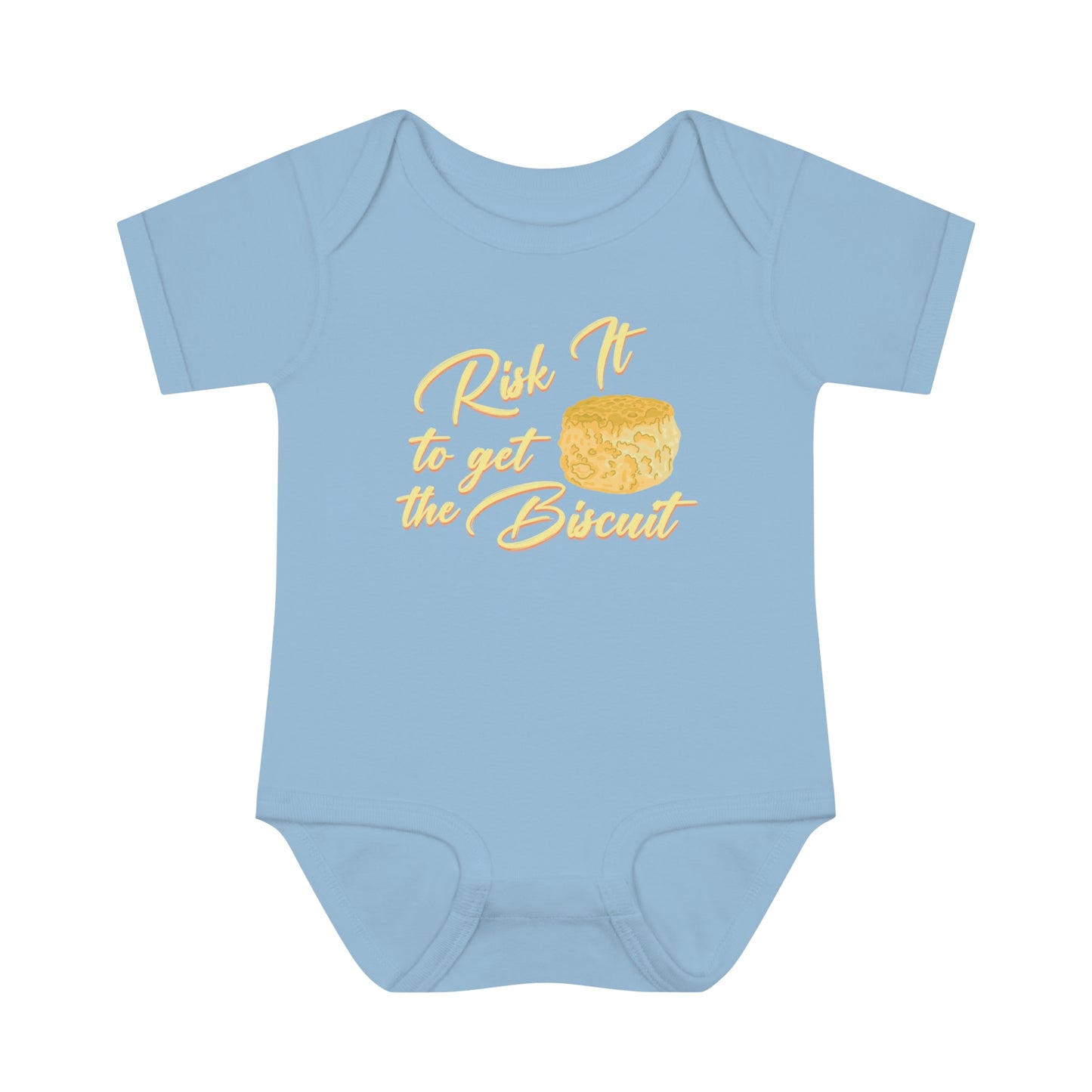 Risk It To Get The Biscuit Baby Bodysuit