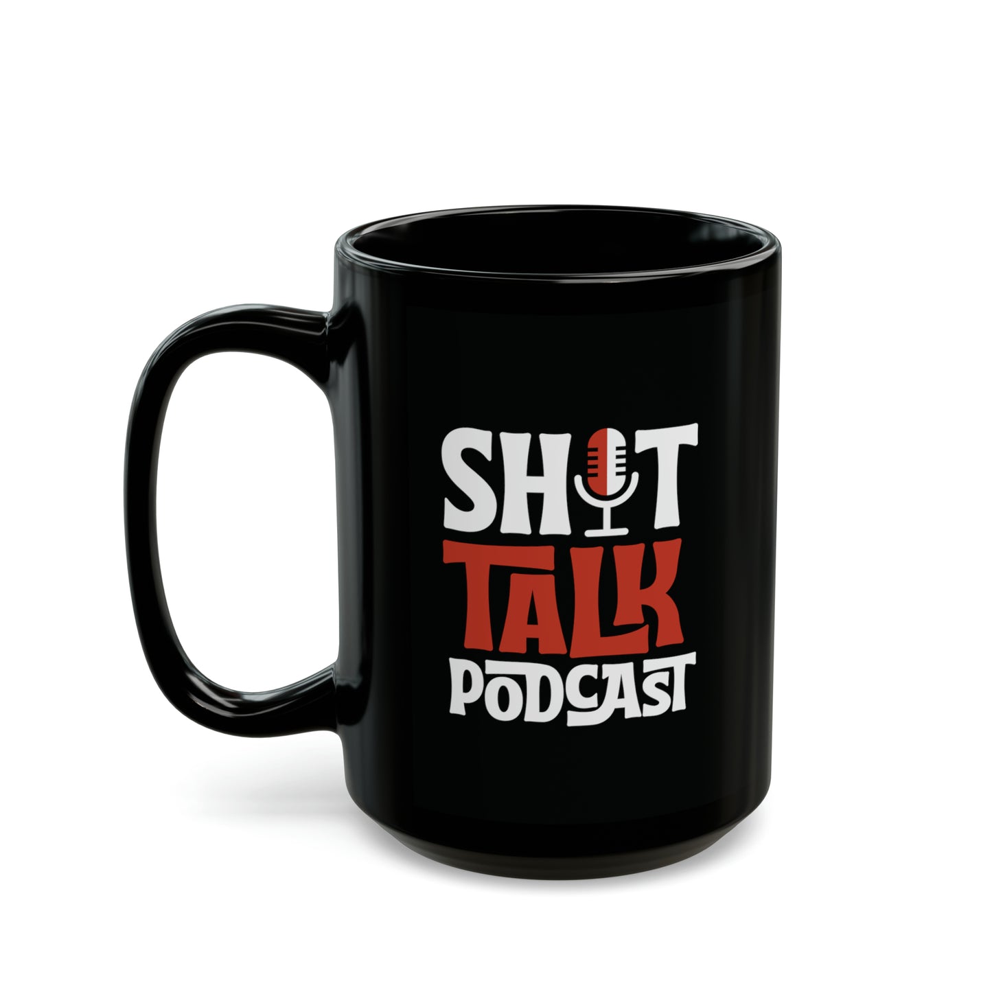 Shit Talk Podcast Logo Mug (Black/Red)