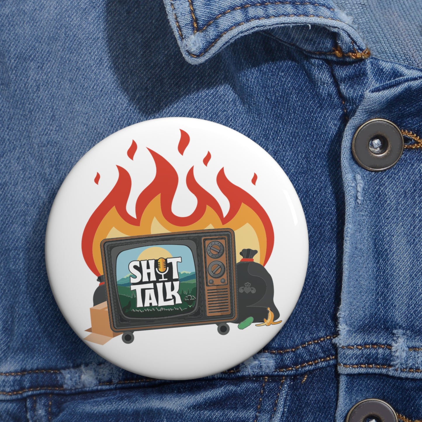 Shit Talk Classic Logo Button Pin