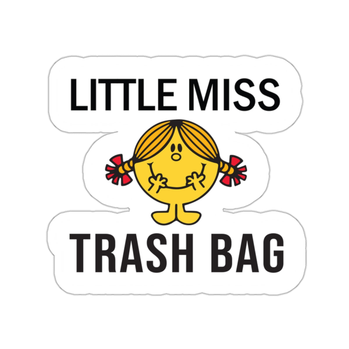 Little Miss Trash Bag Sticker