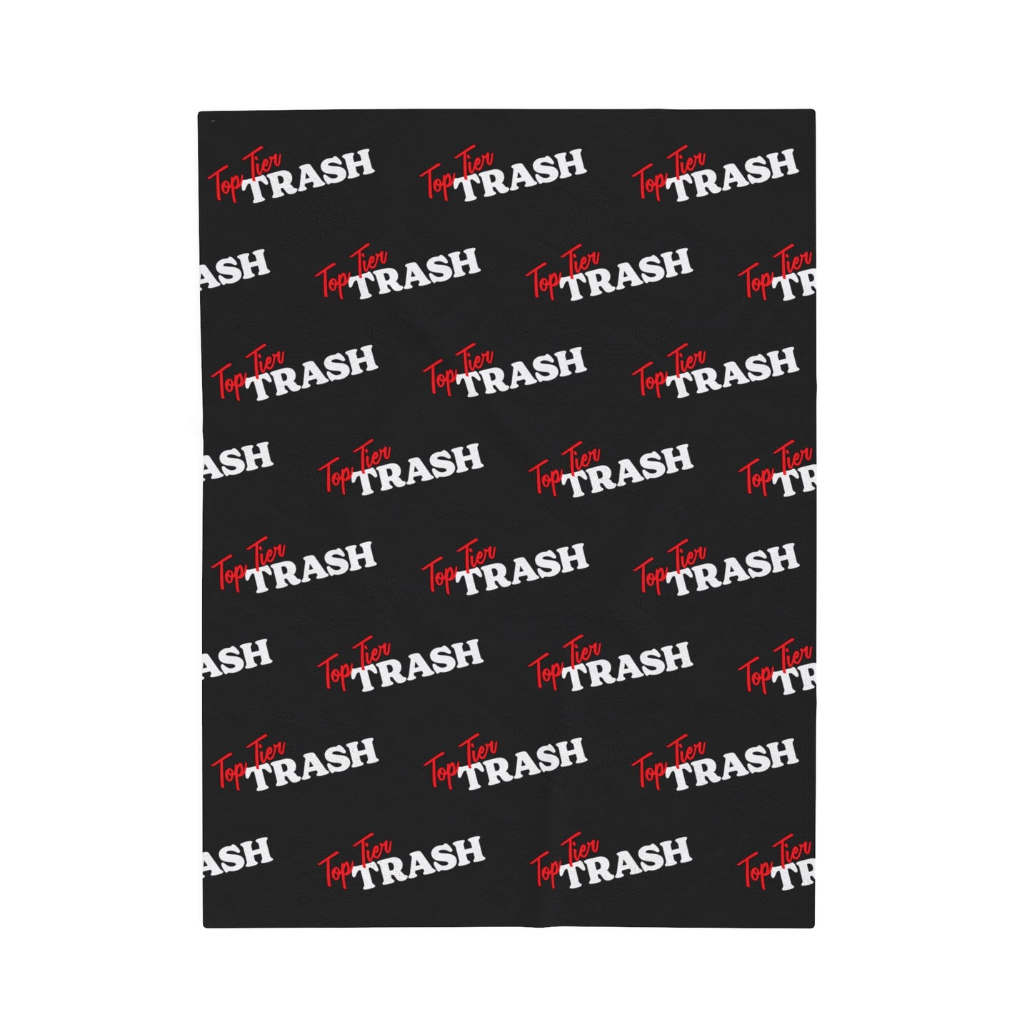 Top Tier Trash Velveteen Plush Blanket