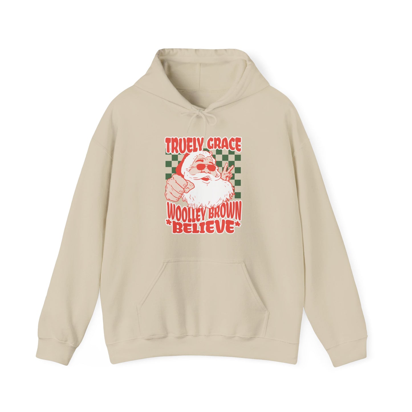 Truely Grace Woolley Brown Believe Retro Hoodie