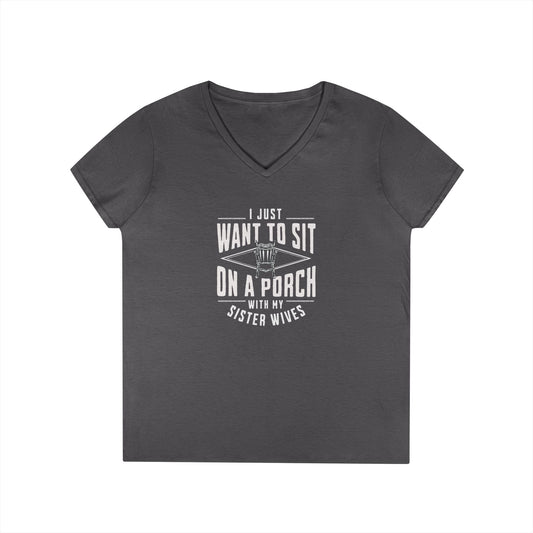 Sister Wives Porch Women's V-Neck T-shirt